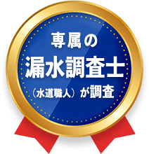 専属の漏水調査士（水道職人）が調査